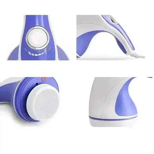 anti cellulite body neck massager vibrator electric slimming foot - close-up detail (pattern: check)
