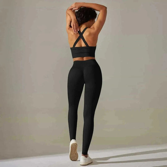 high-waisted seamless leggings | moisture-wicking yoga pants | squat-proof gym tights | energy saving