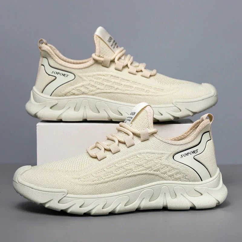 Spring New Breathable Thin Mesh Flyknit Casual Versatile Men's Sneakers Meifu Market