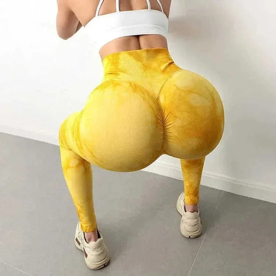 seamless yoga leggings | high-waisted workout tights | squat-proof gym pants | ultrasonic cleaning