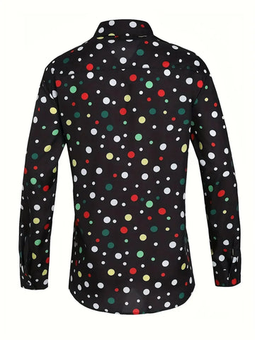 A Casual And Versatile Long-sleeved Shirt With Polka Dot Prints For Teenagers And Men Meifu Market