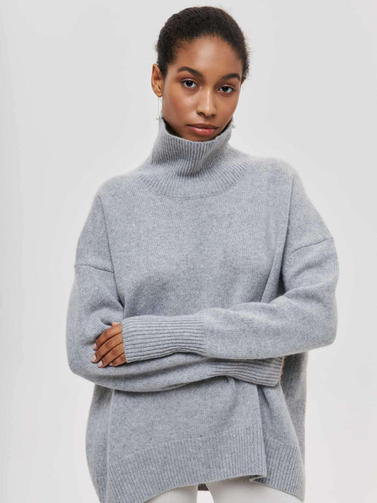 Winter Turtleneck Sweater Ins Solid Color Long Sleeve Pullover Top Women's Clothing Meifu Market