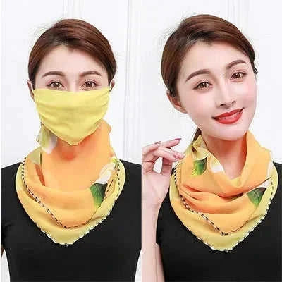 silk neck scarf with upf protection | lightweight sun protection scarf | versatile travel neck gaiter | ultrasonic cleaning