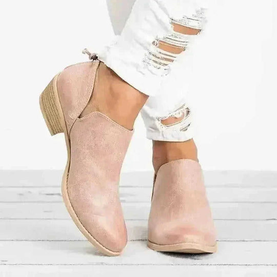 Autumn Women Shoes Retro High Heel Ankle Boots - Meifu Market