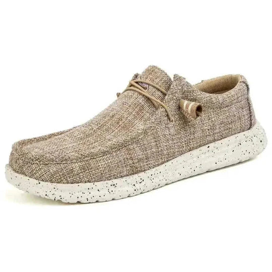 canvas slip-on loafers | breathable fabric shoes | lightweight casual footwear | ultrasonic cleaning