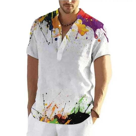 d graffiti print t-shirt | lightweight cotton tee | breathable summer shirt | energy saving