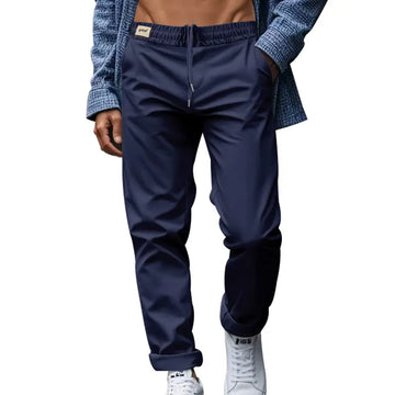 Men's Trousers With Pockets Casual Loose Comfortable Quick-drying Waist-tied Pants Meifu Market