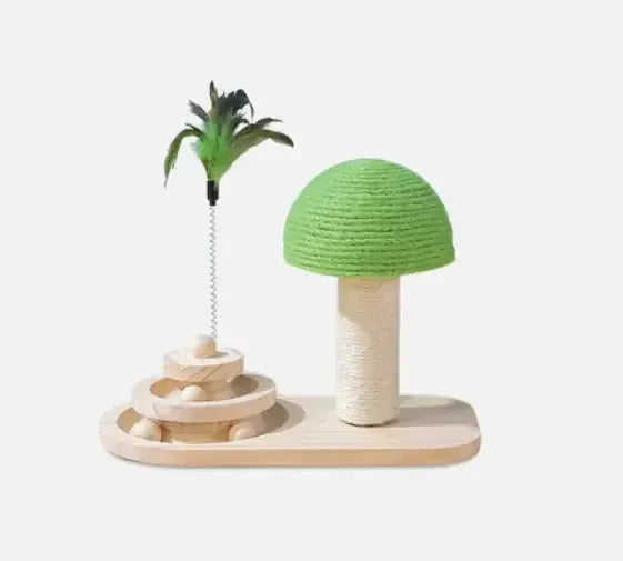Pet Cat Tree Toys Cat Scratch Post Pet Furniture Scratching Post Cats Claw Scratcher Double Sisal Balls Cat Accessories Meifu Market