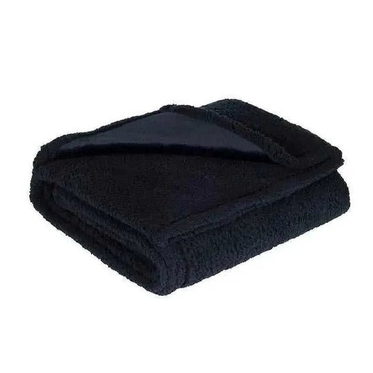 heavyweight flannel pet blanket | sherpa lined dog bed cover | reversible dog blanket for crate | ultrasonic cleaning