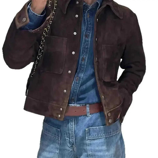 Fashion Trend Comfortable Lapel Shirt Coat L - lifestyle usage image