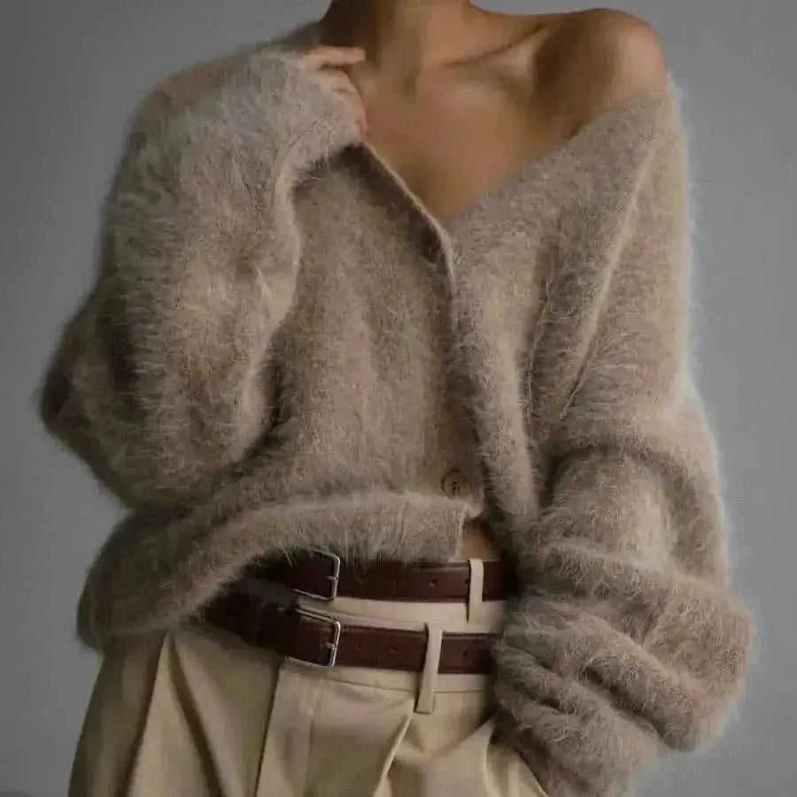 cashmere blend cardigan | oversized fit sweater | longline knitwear | ultrasonic cleaning