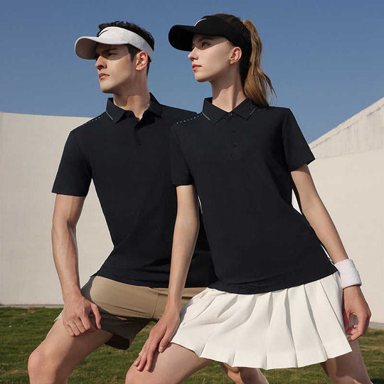 Dot Jacquard Quick-Dry Polo — Men's Slim Fit Sport Shirt