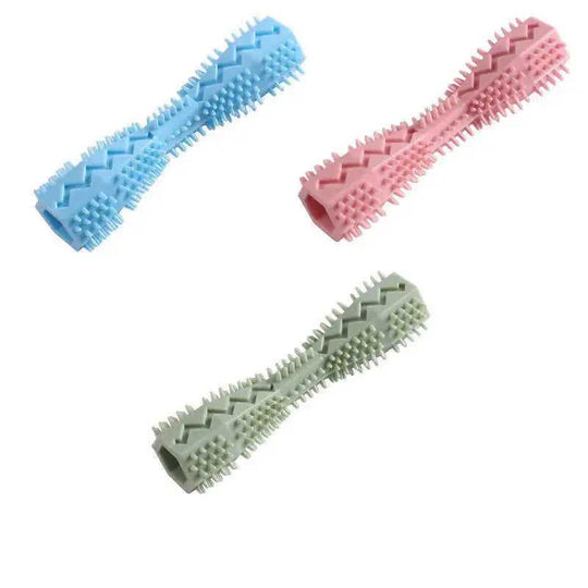 Chew Toys For Dog Teeth Cleaning Pink - reverse side showing construction