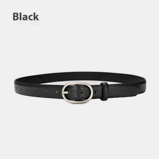 womens thin leather belt | adjustable jeans strap belt | genuine cowhide belt black | ultrasonic cleaning