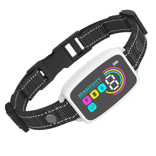 Smart Automatic Anti Barking Dog Collar Rechargeable Bark Stopper Stop Barking HD Digital Display IP67 Waterproof Collar For Dogs Pet Products Meifu Market