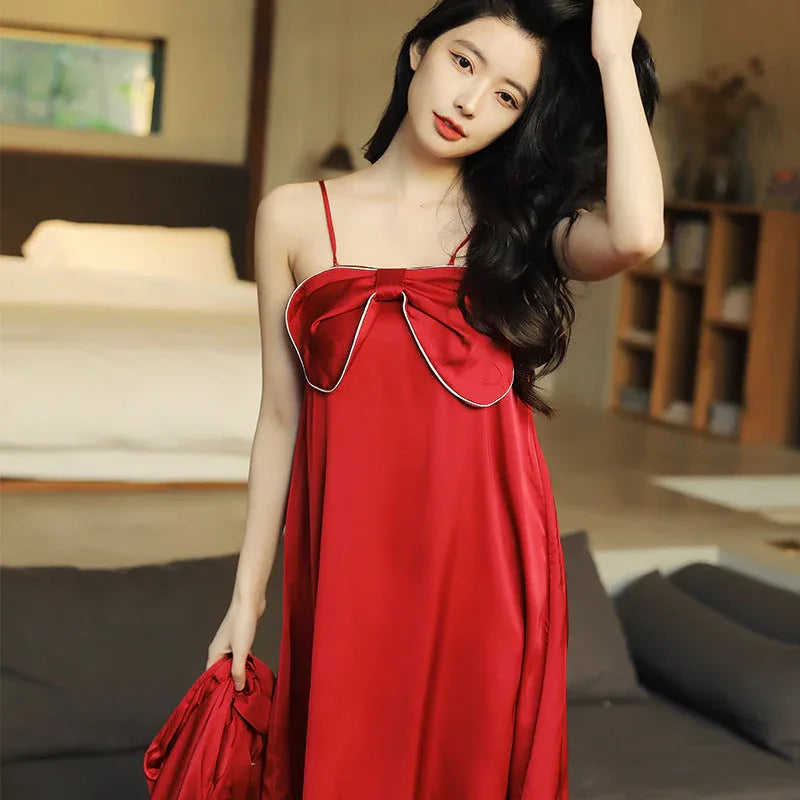 Suspenders Strapless Chest Pad Silk Pajamas Women Meifu Market