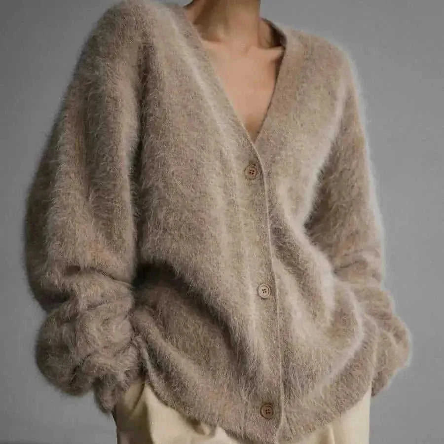 cashmere blend cardigan | oversized fit sweater | longline knitwear | energy saving