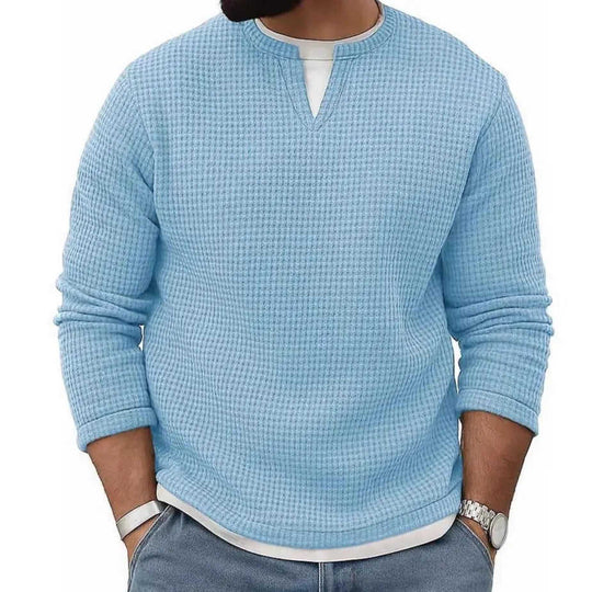 Mens FallWinter Two-Piece Crew-Neck Long-Sleeve Top M - front view 0