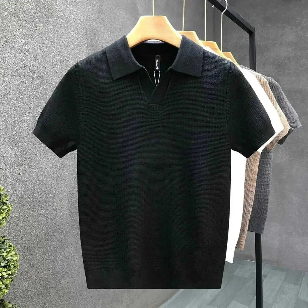 lightweight cotton polo shirt | breathable summer knitwear | office casual wear | ultrasonic cleaning