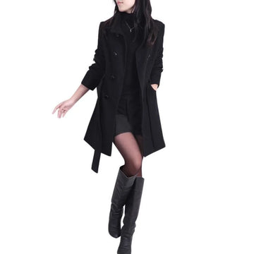 warm woolen trench coat | stylish winter coat women | heavy-duty wool coat | ultrasonic cleaning