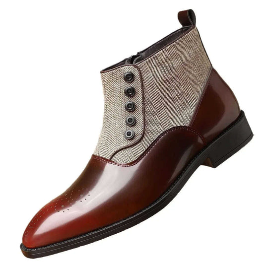 Men's British Retro Leather Dress Shoes - Versatile Business Formal Oxfords Meifu Market