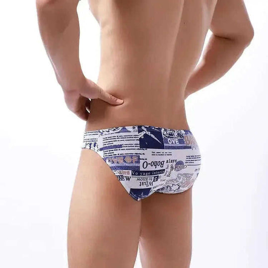 Men's Cotton Camouflage Print Triangle Briefs Low-Rise Underwear Meifu Market