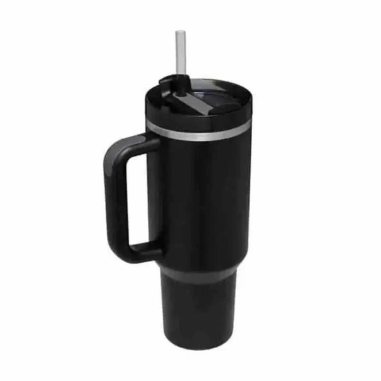 oz insulated tumbler with straw | stainless steel vacuum insulation | large capacity coffee mug | ultrasonic cleaning