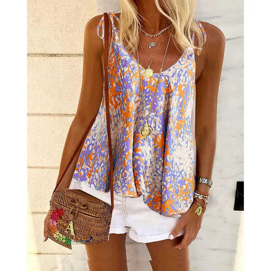 Digital printed floral vest sling 3XL - angle view with affordable digital printed floral sling vest review features