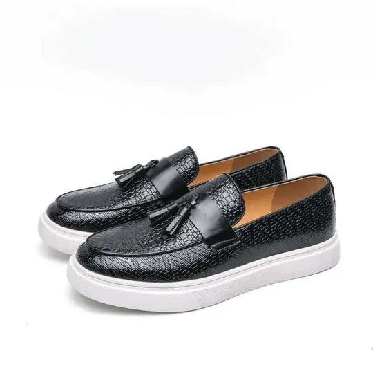 Men's Plus Size Fringed Leather Loafers - Casual Fashion Tassel Shoes Meifu Market