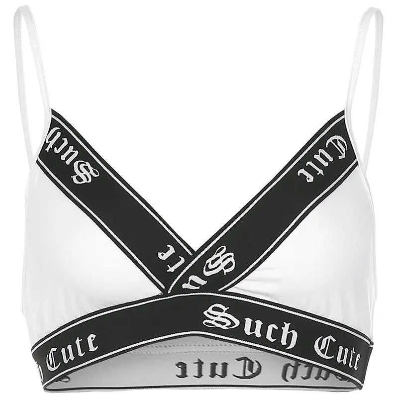 Letter ribbon stitching White - available style options