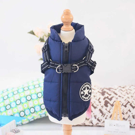 Waterproof Dog Clothes Winter Dog Coat With Harness Warm Pet Clothing Big Dog Jacket Chihuahua Labrador Coat Costume Meifu Market
