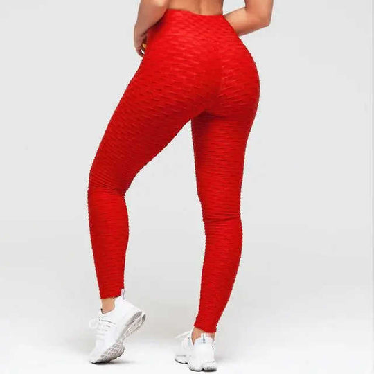 Women's High Waist Scrunch Textured Compression Leggings - Meifu Market