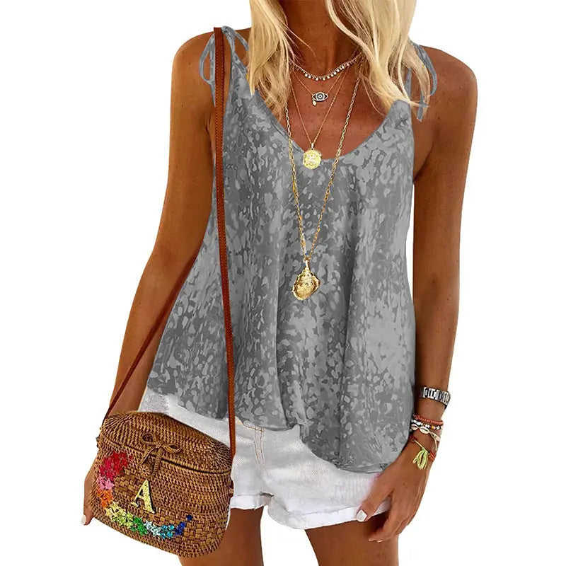 Digital printed floral vest sling 3XL - close-up detail shot