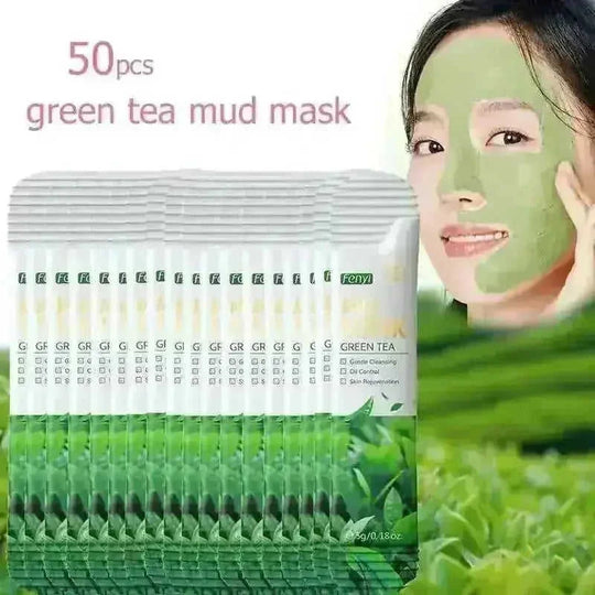 50pcs Japan Sakura Clay Mask for Face Deeply Cleansing Moisturizing Oil-Control Anti-Aging Wrinkle Pink Mud Mask Facial...
