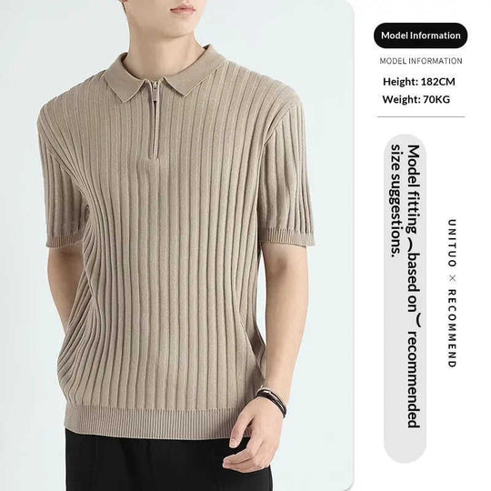 Ice Silk Quick-drying Men's Casual T-shirt Black - available style options