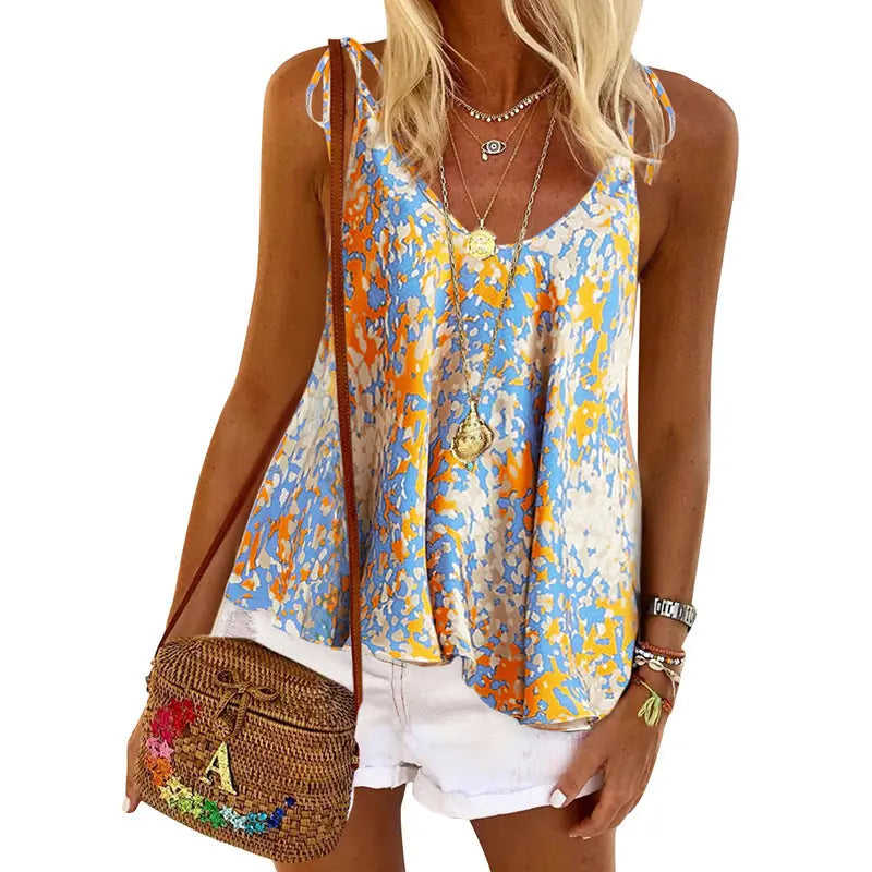 Digital printed floral vest sling 3XL - size and dimension reference