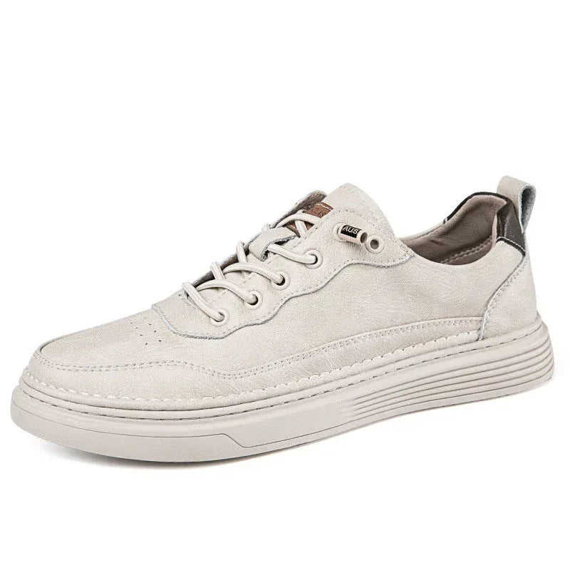 Versatile Sports Casual Low-top Cowhide Flat Shoes - Meifu Market