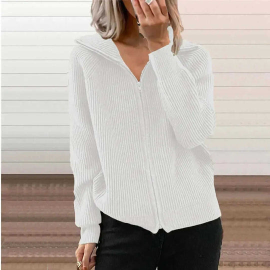 Europe And America New Stripe Casual Loose Knitwear Coat Women Meifu Market