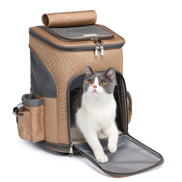 Portable Folding Trolley Pet Backpack Traveling Cat Backpack With Universal Wheel Trolley Pet Bag Meifu Market
