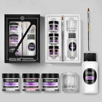 Nail Powder Acrylic System Kit Professional Nail Art Tool Set Contain Glass Cup Acrylic Liquid Extention Carving Manicure Meifu Market