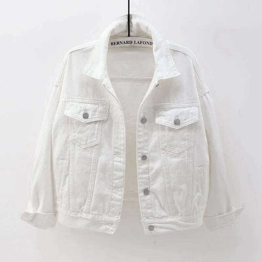 Women'S Plus Size Denim Jacket White Meifu Market