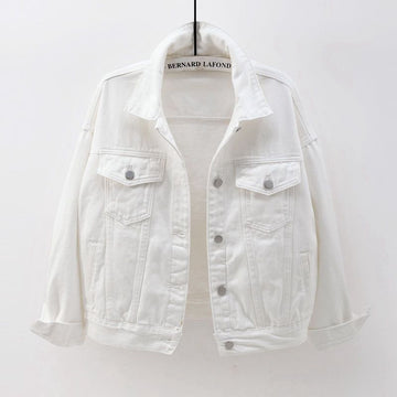 Women'S Plus Size Denim Jacket White Meifu Market