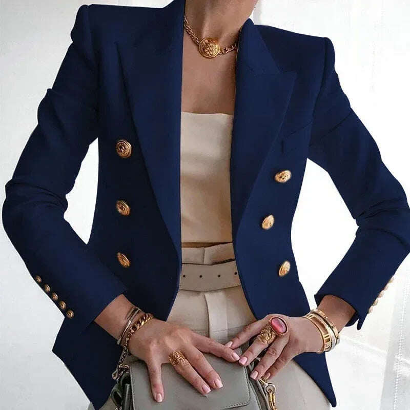 Women's New Solid Color Fashion Casual Suit Short Jacket Meifu Market