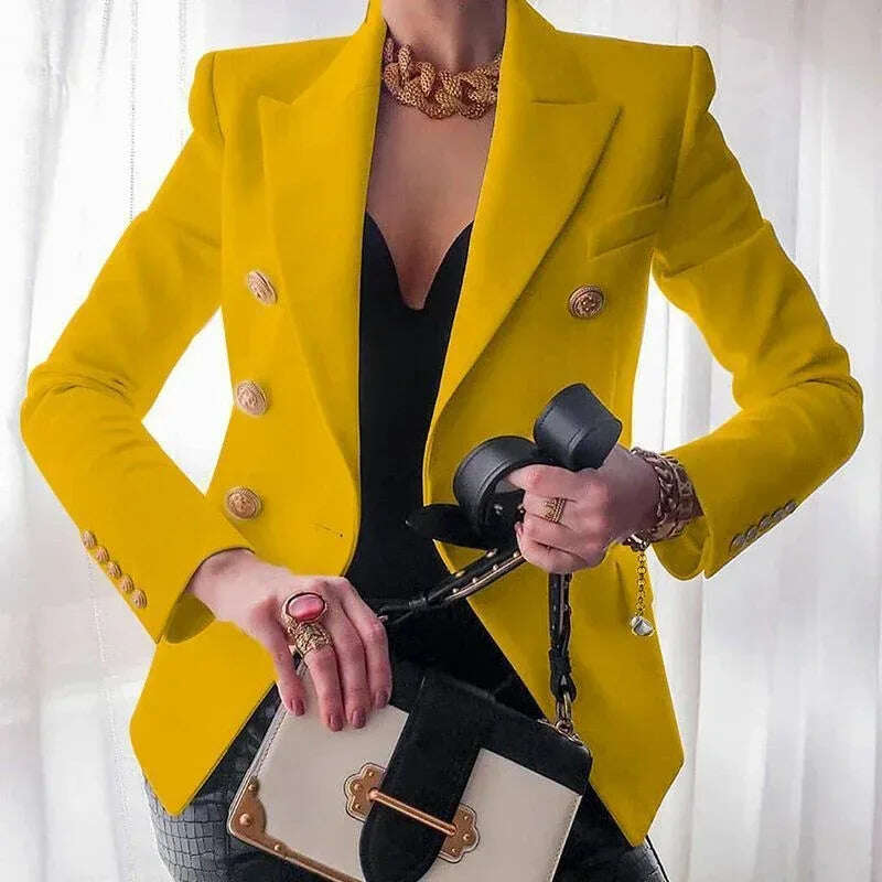 Women's New Solid Color Fashion Casual Suit Short Jacket Meifu Market