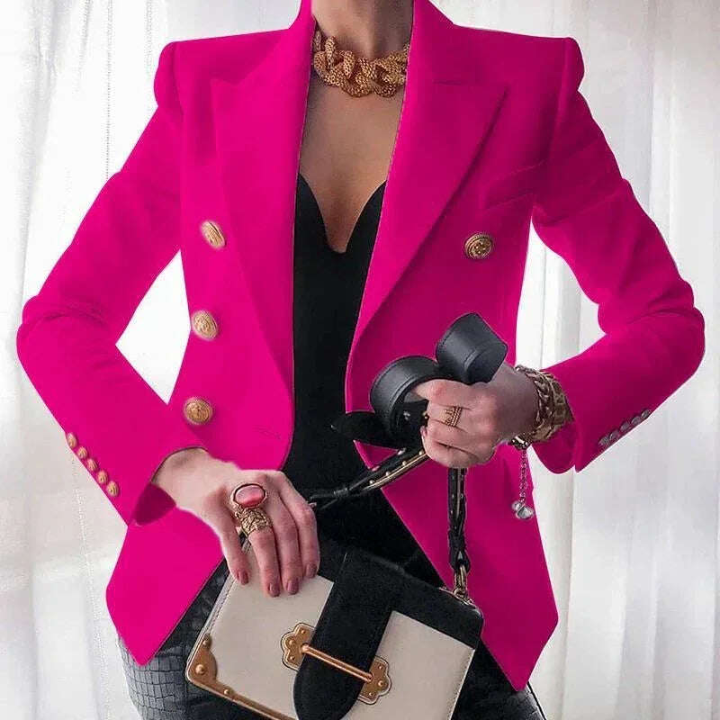 Women's New Solid Color Fashion Casual Suit Short Jacket Meifu Market