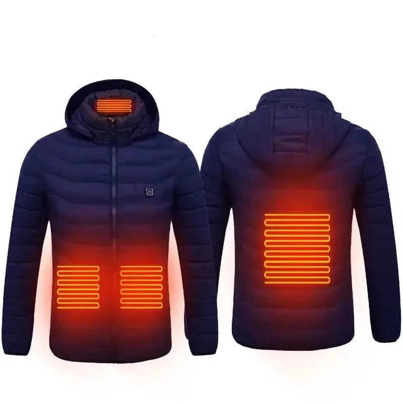 usb heated jacket | electric heating coat for men | rechargeable thermal clothing | energy saving