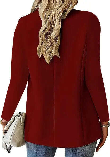 Ins Lapel Button Jacket Fashion Commuter Casual Suit Jacket Women's Long-sleeved Tops Outwear Clothing Meifu Market