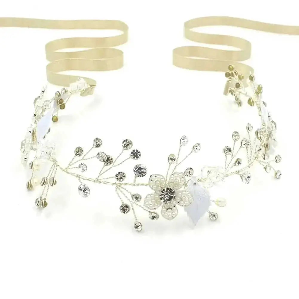 handmade pearl bridal crown | swarovski crystal hair ornament | wedding hair accessories for bride | energy saving