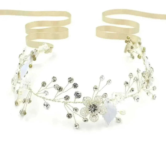 handmade pearl bridal crown | swarovski crystal hair ornament | wedding hair accessories for bride | energy saving