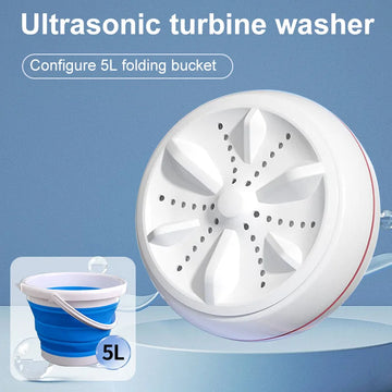 portable turbine washing machine | compact mini washer | lightweight laundry appliance | ultrasonic cleaning